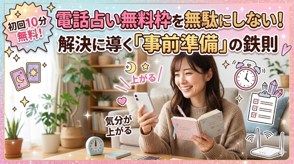 電話占い無料枠を無駄にしない！解決に導く「事前準備」の鉄則